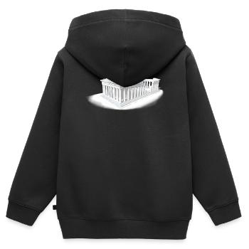 PARTHENON ATHEN - Kinder Premium Organic Zip Hoodie - Schwarz - Hinten - AI Model Kid Male (0cm)