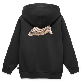 Hochzeit - Kinder Premium Organic Zip Hoodie - Schwarz - Hinten - AI Model Kid Male (0cm)