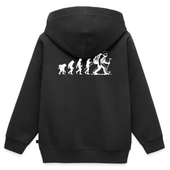 Bigfoot Sasquatch Hide And Seek Sayings - Kids Premium Organic Zip-up Hoodie - black - Back - AI Model Kid Male (0cm)