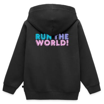 Ich regiere die Welt - Kinder Premium Organic Zip Hoodie - Schwarz - Hinten - AI Model Kid Male (0cm)