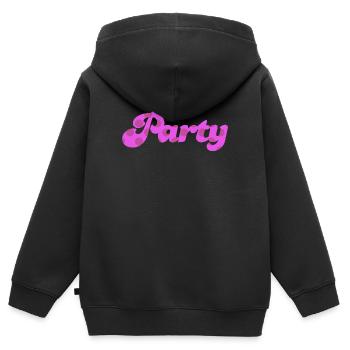 Party Punkte Dots Retro pink feiern Sixties Fun 60 - Kinder Premium Organic Zip Hoodie - Schwarz - Hinten - AI Model Kid Male (0cm)
