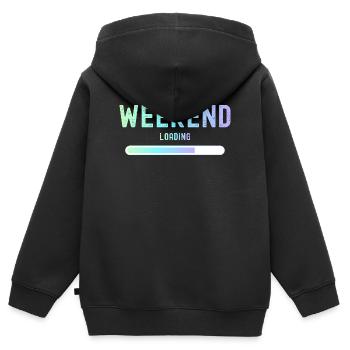 Chargement le week-end Week-end et loisirs - Sweat Premium à capuche zippé enfant bio - noir - Dos - AI Model Kid Male (0cm)