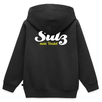 retro Köln Sülz T-Shirt - Kinder Premium Organic Zip Hoodie - Schwarz - Hinten - AI Model Kid Male (0cm)