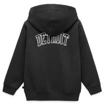 detroit shirt - Kinder Premium Organic Zip Hoodie - Schwarz - Hinten - AI Model Kid Male (0cm)