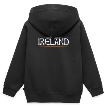 Ireland - Ireland - Irish - Irish - Harp - Kids Premium Organic Zip-up Hoodie - black - Back - AI Model Kid Male (0cm)