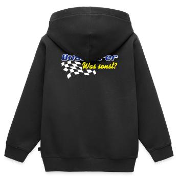 Busfahrer Bus Omnibus , Busfahrer was sonst (25) - Kinder Premium Organic Zip Hoodie - Schwarz - Hinten - AI Model Kid Male (0cm)