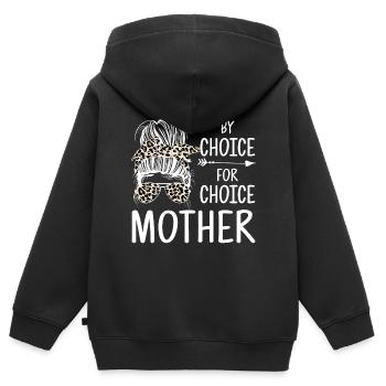 Mein Körper Meine Entscheidung - Kinder Premium Organic Zip Hoodie - Schwarz - Hinten - AI Model Kid Male (0cm)