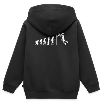 Basketball Korbleger Sport Spieler Basketballer - Kinder Premium Organic Zip Hoodie - Schwarz - Hinten - AI Model Kid Male (0cm)