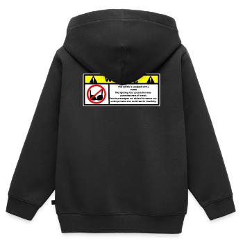 Turbo - Kinder Premium Organic Zip Hoodie - Schwarz - Hinten - AI Model Kid Male (0cm)