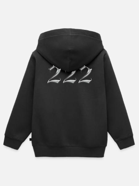 Angel Nummer 222 Ausrichtung - Kinder Premium Organic Zip Hoodie - Schwarz