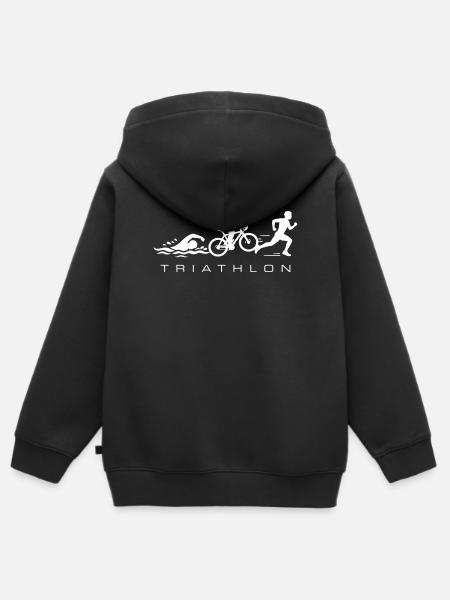 Triathlon Sport Triathlet - Kinder Premium Organic Zip Hoodie - Schwarz