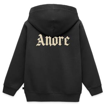 Andre Gothic Romantik - Kinder Premium Organic Zip Hoodie - Schwarz - Hinten - AI Model Kid Male (0cm)