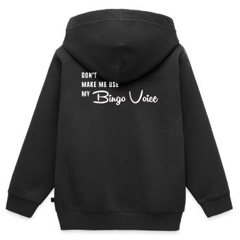 Bingo - Kinder Premium Organic Zip Hoodie - Schwarz - Hinten - AI Model Kid Male (0cm)