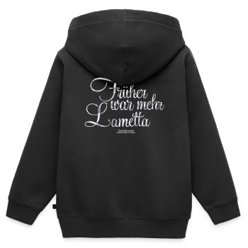 Früher war mehr Lametta - Kinder Premium Organic Zip Hoodie - Schwarz - Hinten - AI Model Kid Male (0cm)