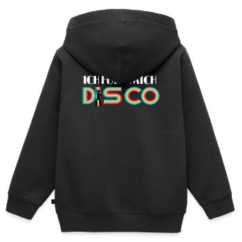 ICH FÜHL MICH DISCO - Kinder Premium Organic Zip Hoodie - Schwarz - Hinten - AI Model Kid Male (0cm)