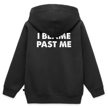 I Blame Past Me - Kids Premium Organic Zip-up Hoodie - black - Back - AI Model Kid Male (0cm)