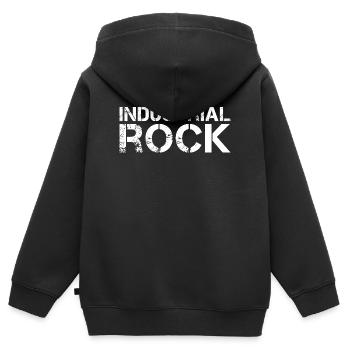Industrierock-Typografie - Kinder Premium Organic Zip Hoodie - Schwarz - Hinten - AI Model Kid Male (0cm)