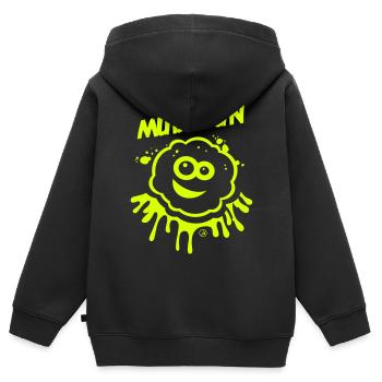 Schlamm ist Spaß - Kinder Premium Organic Zip Hoodie - Schwarz - Hinten - AI Model Kid Male (0cm)