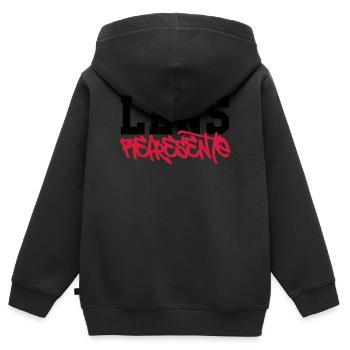 Stellt Objektiv! - Kinder Premium Organic Zip Hoodie - Schwarz - Hinten - AI Model Kid Male (0cm)