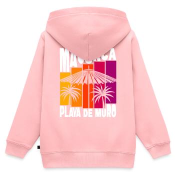 Mallorca Playa De Muro - Kinder Premium Organic Zip Hoodie - Rosa - Hinten - AI Model Kid Female (0cm)