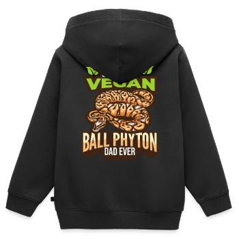 Schlange Schlangen Haustiere Reptilien Terrarium - Kinder Premium Organic Zip Hoodie - Schwarz - Hinten - AI Model Kid Male (0cm)