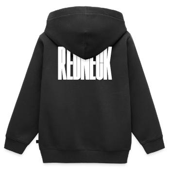 Redneck - großes, mutiges und lustiges typografisches Design - Kinder Premium Organic Zip Hoodie - Schwarz - Hinten - AI Model Kid Male (0cm)