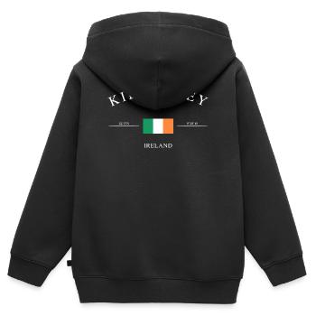 Killarney, Irlande – Souvenir et cadeau de Noël - Sweat Premium à capuche zippé enfant bio - noir - Dos - AI Model Kid Male (0cm)