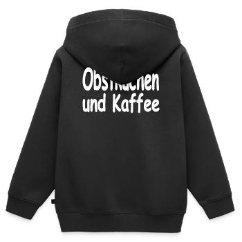 Gâteau - Sweat Premium à capuche zippé enfant bio - noir - Dos - AI Model Kid Male (0cm)