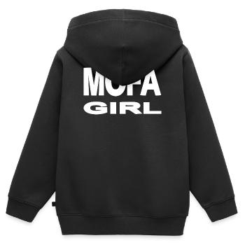Mobylette - Sweat Premium à capuche zippé enfant bio - noir - Dos - AI Model Kid Male (0cm)