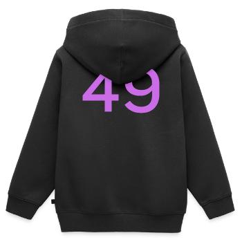 49 - Sweat Premium à capuche zippé enfant bio - noir - Dos - AI Model Kid Male (0cm)