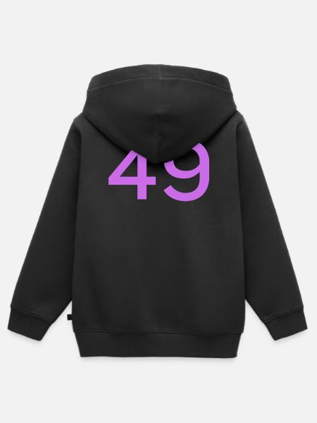49 - Kinder Premium Organic Zip Hoodie - Schwarz
