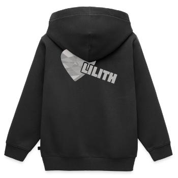 Herzchen Lilith - Kinder Premium Organic Zip Hoodie - Schwarz - Hinten - AI Model Kid Male (0cm)