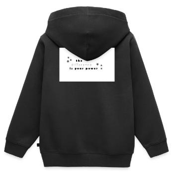 difference - Kinder Premium Organic Zip Hoodie - Schwarz - Hinten - AI Model Kid Male (0cm)
