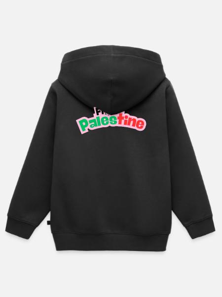 Palestine Design - Sweat Premium à capuche zippé enfant bio - noir