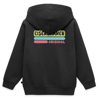 Railway worker as a first name - Kids Premium Organic Zip-up Hoodie - black - Back - AI Model Kid Male (0cm)