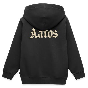 Aatos Gothic Lettering – Vintage Logo - Kids Premium Organic Zip-up Hoodie - black - Back - AI Model Kid Male (0cm)