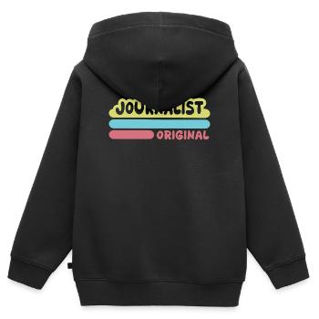 Saying journalist - Kids Premium Organic Zip-up Hoodie - black - Back - AI Model Kid Male (0cm)
