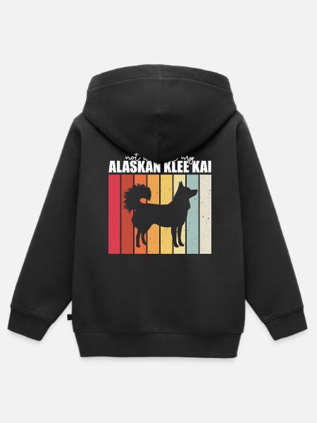 Alaskan Klee Kai - Kinder Premium Organic Zip Hoodie - Schwarz