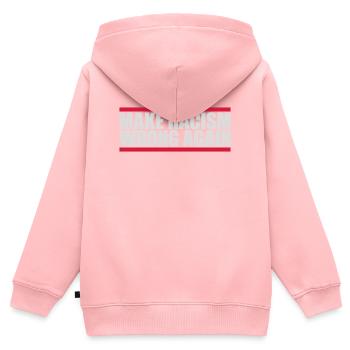 Rendre le racisme répréhensible - Sweat Premium à capuche zippé enfant bio - rose - Dos - AI Model Kid Female (0cm)
