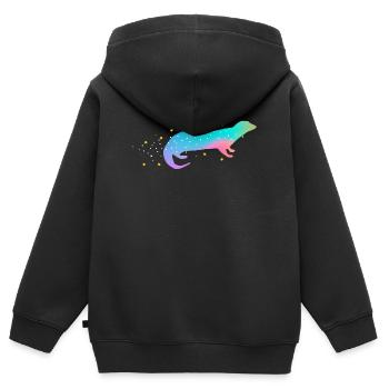 Sea Otter Gradient - Kinder Premium Organic Zip Hoodie - Schwarz - Hinten - AI Model Kid Male (0cm)