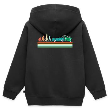 Derby de démolition - Sweat Premium à capuche zippé enfant bio - noir - Dos - AI Model Kid Male (0cm)