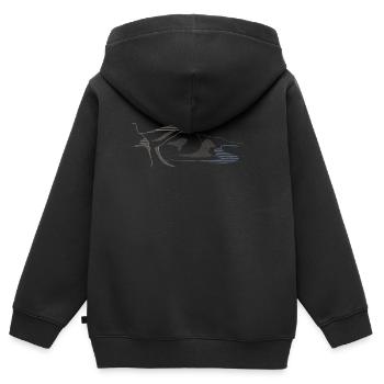 Trolltunga | Norway Rock Lineart - Kids Premium Organic Zip-up Hoodie - black - Back - AI Model Kid Male (0cm)