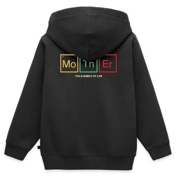 Mother Periodensystem Mama Geschenk - Kinder Premium Organic Zip Hoodie - Schwarz - Hinten - AI Model Kid Male (0cm)