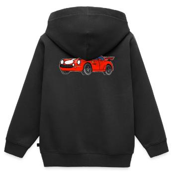 Sports cars, races, racing cars, cars, racing - Kids Premium Organic Zip-up Hoodie - black - Back - AI Model Kid Male (0cm)