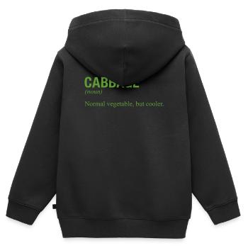CHOU - Sweat Premium à capuche zippé enfant bio - noir - Dos - AI Model Kid Male (0cm)