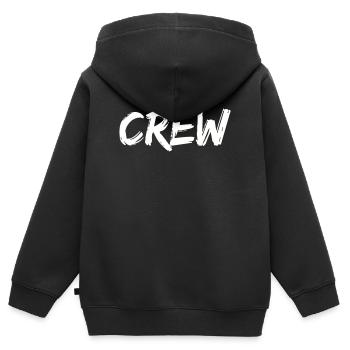 crew - Kids Premium Organic Zip-up Hoodie - black - Back - AI Model Kid Male (0cm)