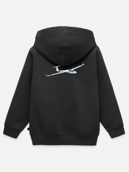 Segelflugzeug - Kinder Premium Organic Zip Hoodie - Schwarz