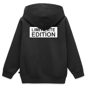 Geometrisches Muster mit leuchtenden Akzenten - Kinder Premium Organic Zip Hoodie - Schwarz - Hinten - AI Model Kid Male (0cm)