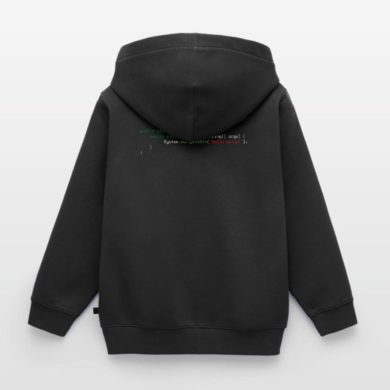 Java Hello World Kinder Premium Organic Zip Hoodie