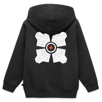 Drone hl2 - City Scanner - Sweat Premium à capuche zippé enfant bio - noir - Dos - AI Model Kid Male (0cm)
